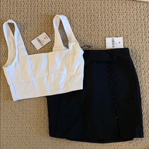 Skirt top set